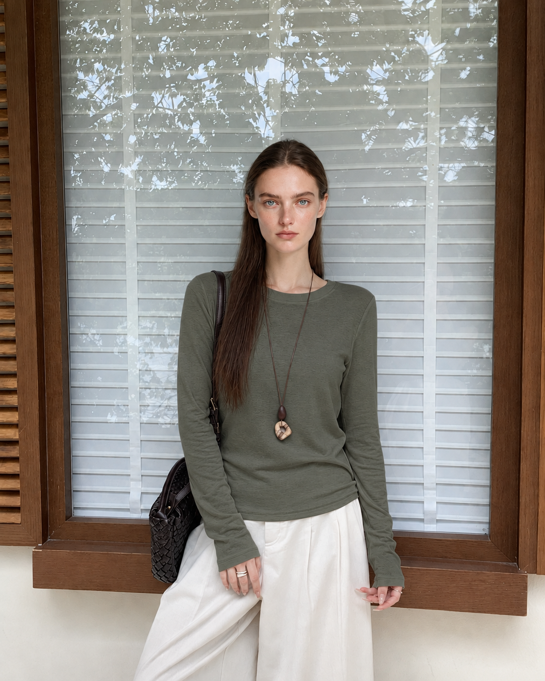 Almorie Contour Long-Sleeve Tee - Army Green - view 4 of 5