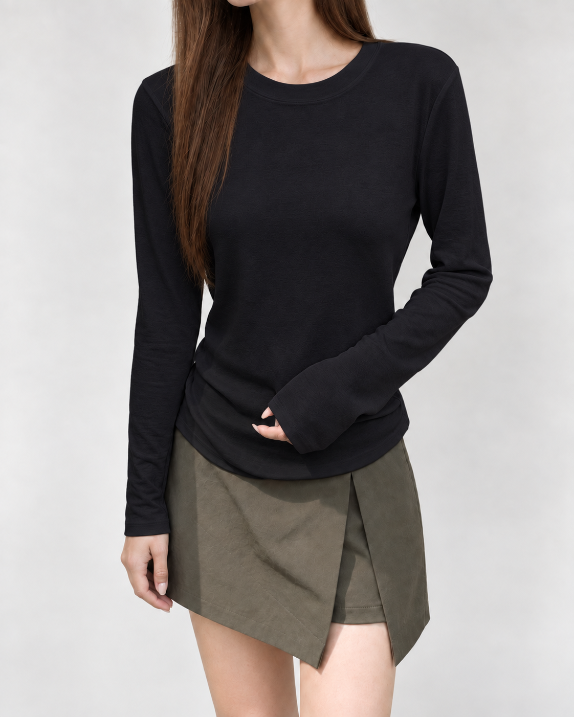 Almorie Contour Long-Sleeve Tee - Black - view 1 of 5