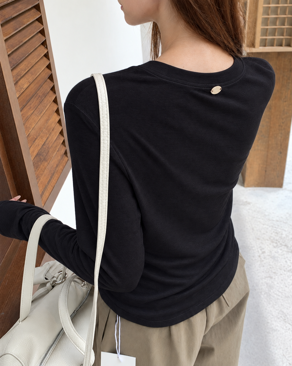 Almorie Contour Long-Sleeve Tee - Black - view 5 of 5