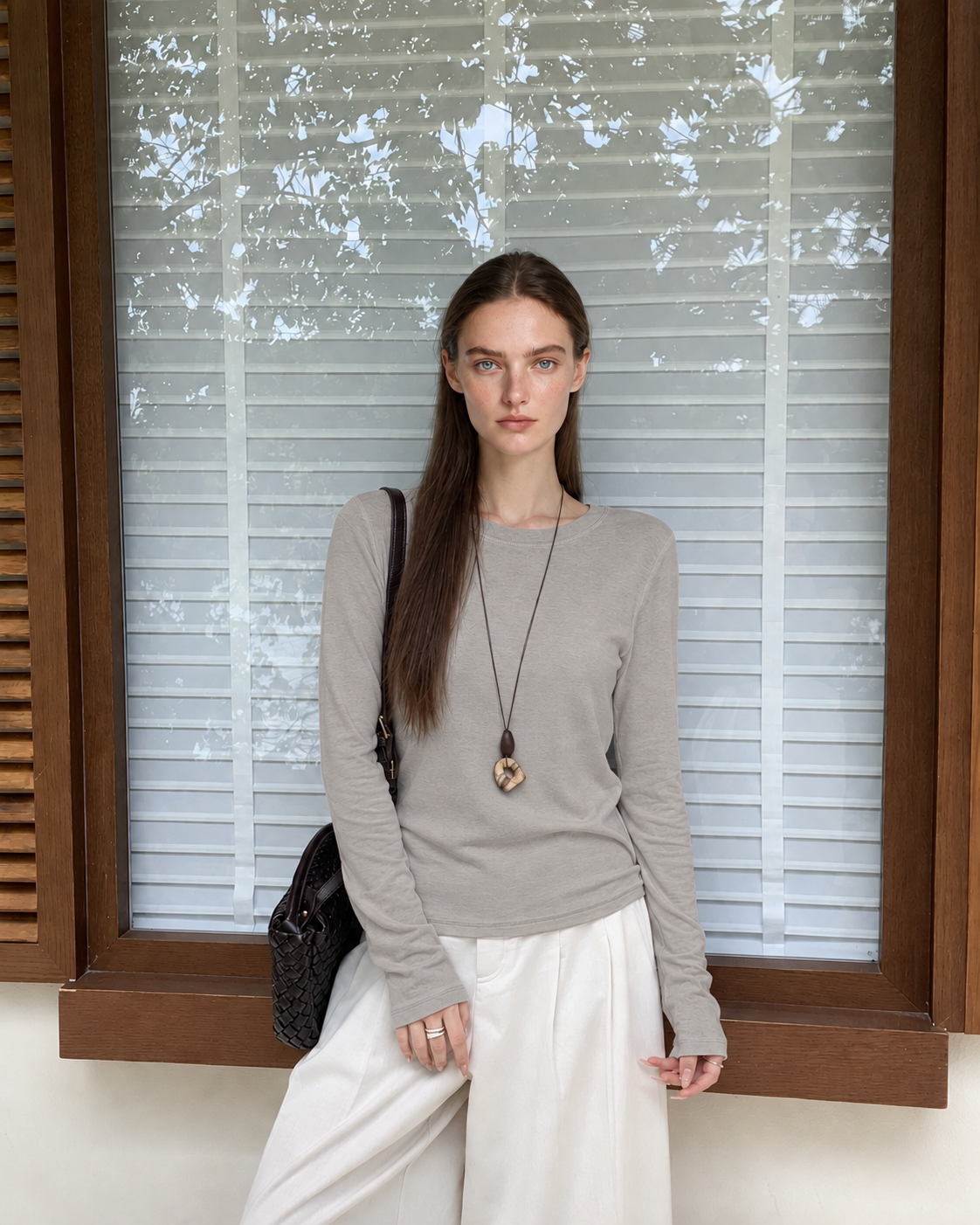 Almorie Contour Long-Sleeve Tee - Brown - view 4 of 5