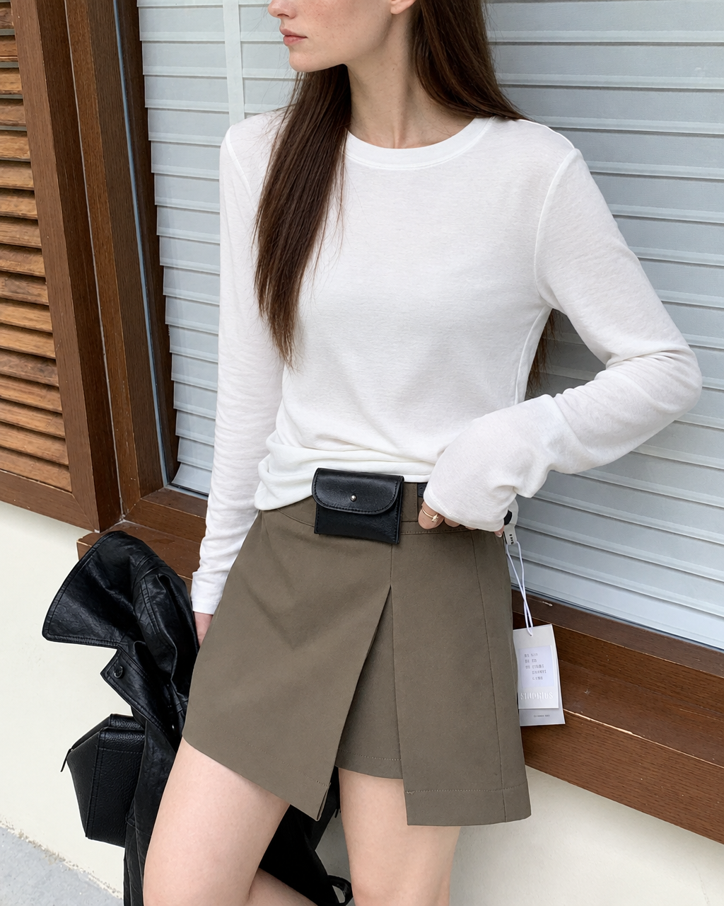Almorie Contour Long-Sleeve Tee - White - view 2 of 5