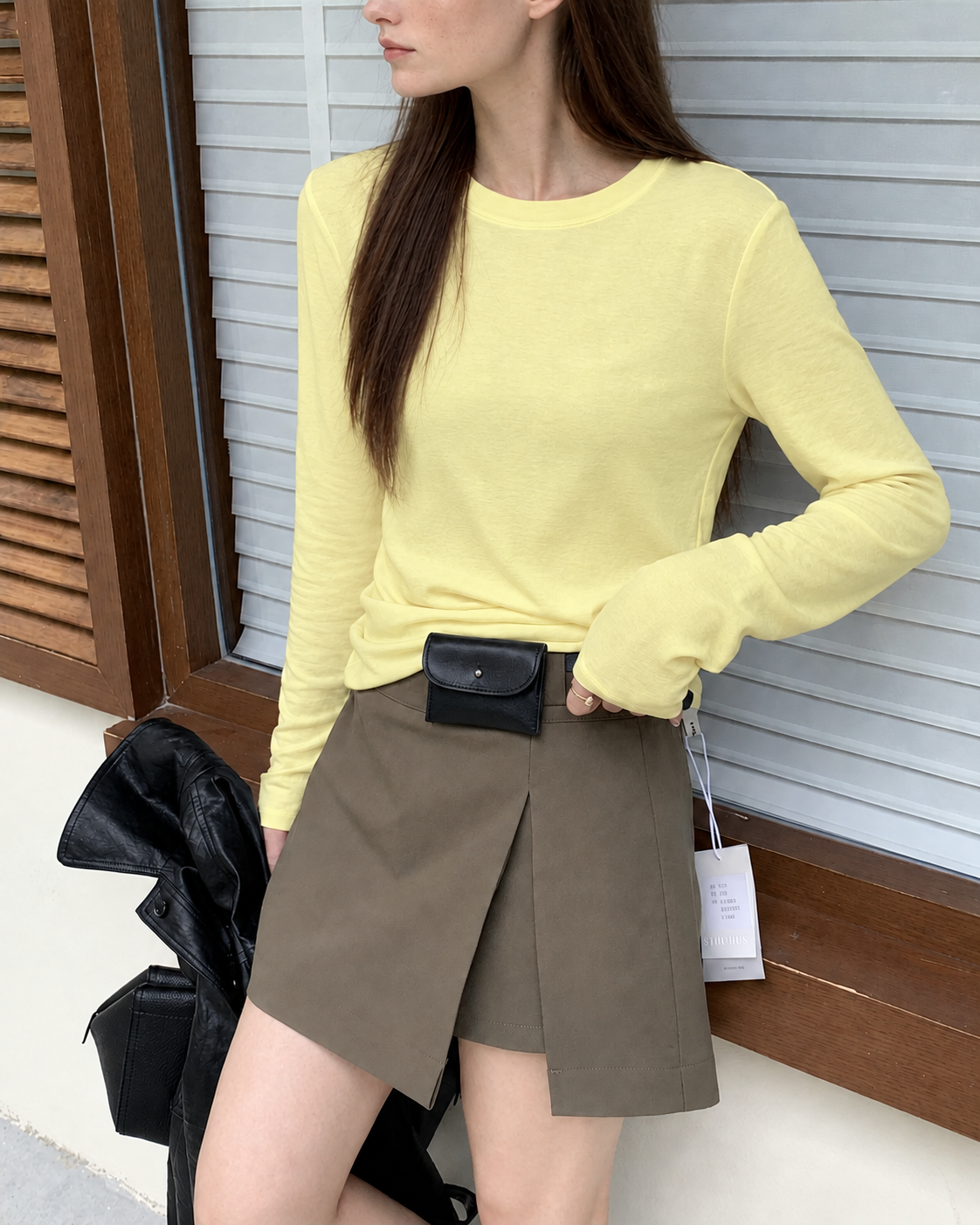 Almorie Contour Long-Sleeve Tee - Yellow - view 2 of 5