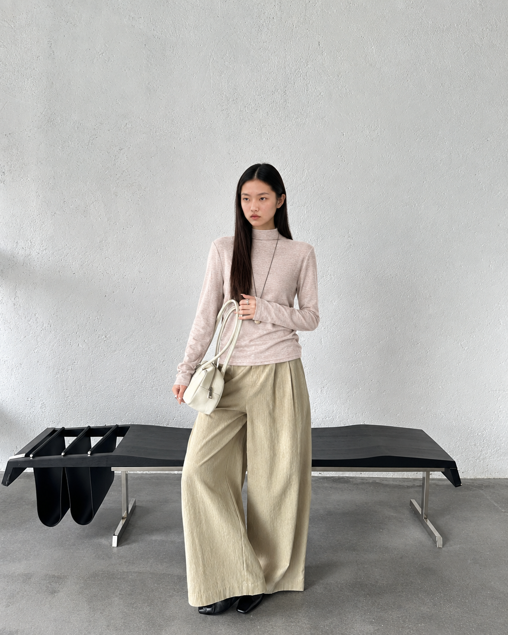 Almorie Soft Mock-Neck Long-Sleeve Tee - Pink - view 5 of 5