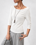 Almorie Pendant Off-Shoulder Top - White - view 1 of 5